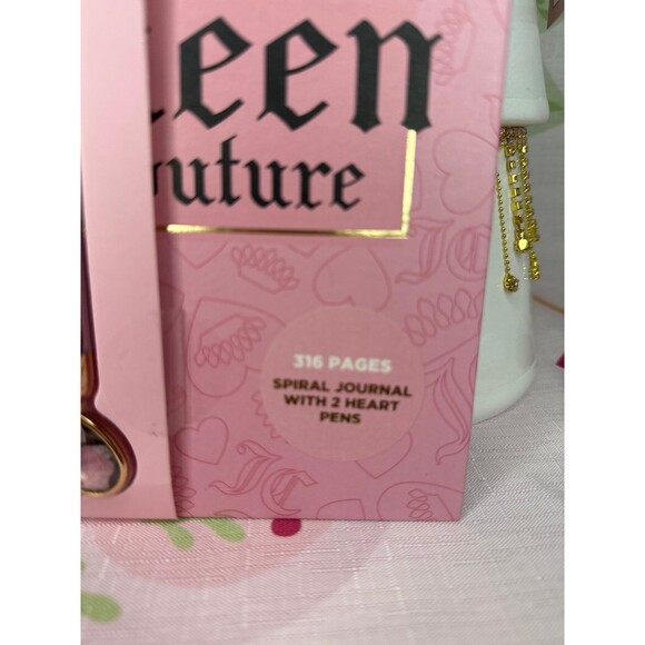 Juicy Couture Pink Journal/Notebook with 2 Heart Pens - Picture 2 of 4